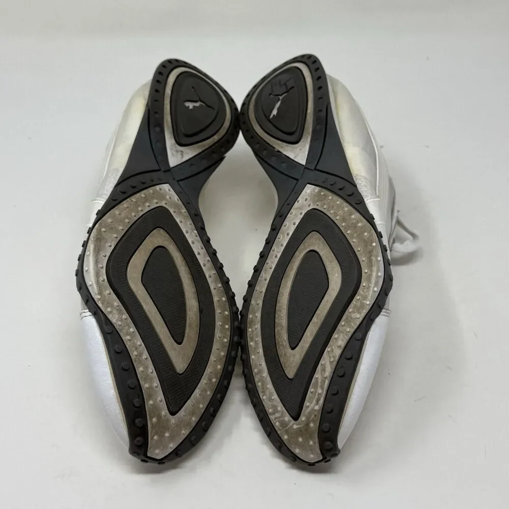Puma Lillea Shoes Womens 8 White Leather Mesh Lightweight Casual Retro Sneakers
